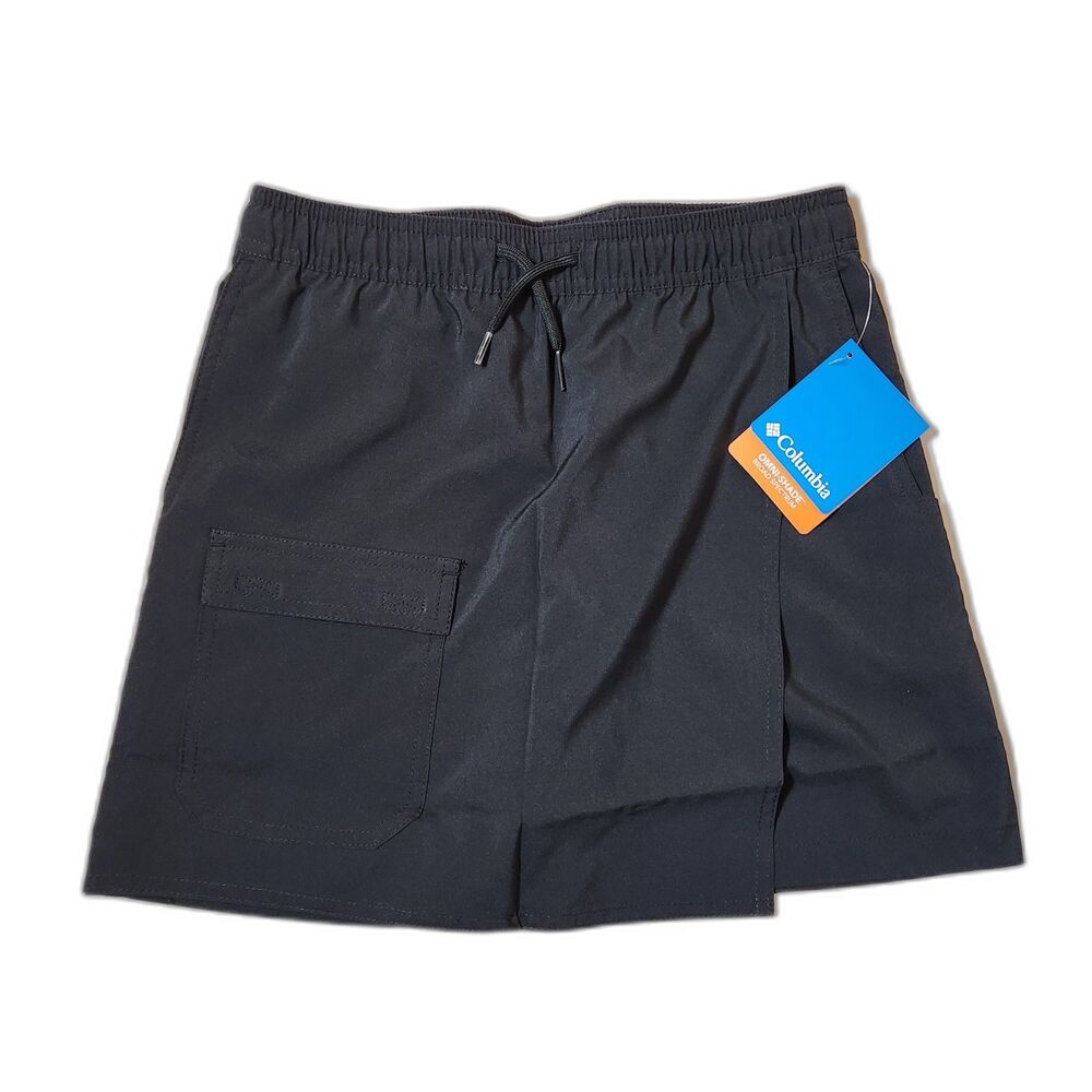 Columbia Silver Ridge Utility Skort Youth Medium Black Omni‑Wick Omni‑Shade NWT